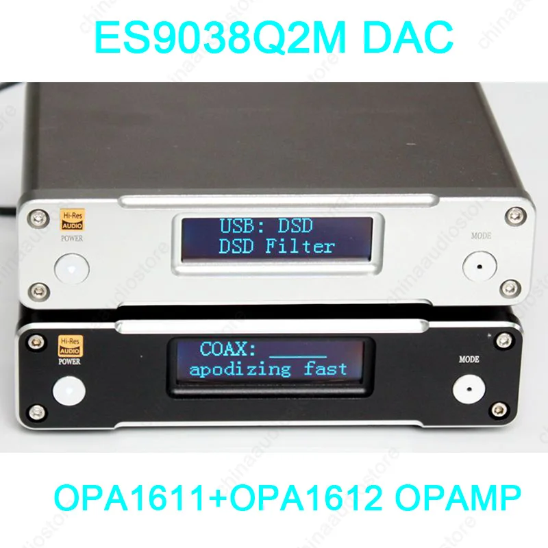 Hi-Res ES9038Q2M DAC оптический коаксиальный ES9038 XMOS XU208 USB DAC DSD DSD256 DAC OLED экран OPA1611+ OPA1622 OPAMPS