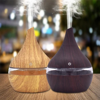 

300ml Ultrasonic USB Electric Aroma Air Diffuser Wood Air Humidifier Cool Mist Maker Essential Oil Aromatherapy for Home Office