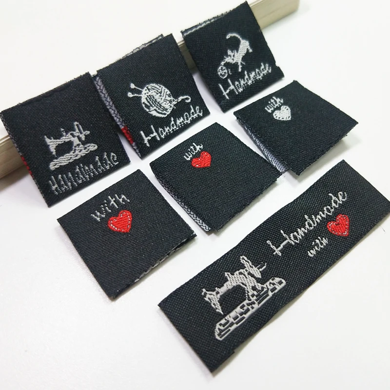 Тканые этикетки для одежды аксессуары для шитья ручной работы с любовью швейная машина Костюмы этикетки