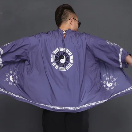 Summer mens kimono Chinese style Taoist Japanese robe streetwear jackets Casual harajuku cardigan outwear Hanfu Tangzhuang Summer mens kimono Chinese style Taoist Japanese robe streetwear jackets Casual harajuku cardigan outwear Hanfu Tangzhuang