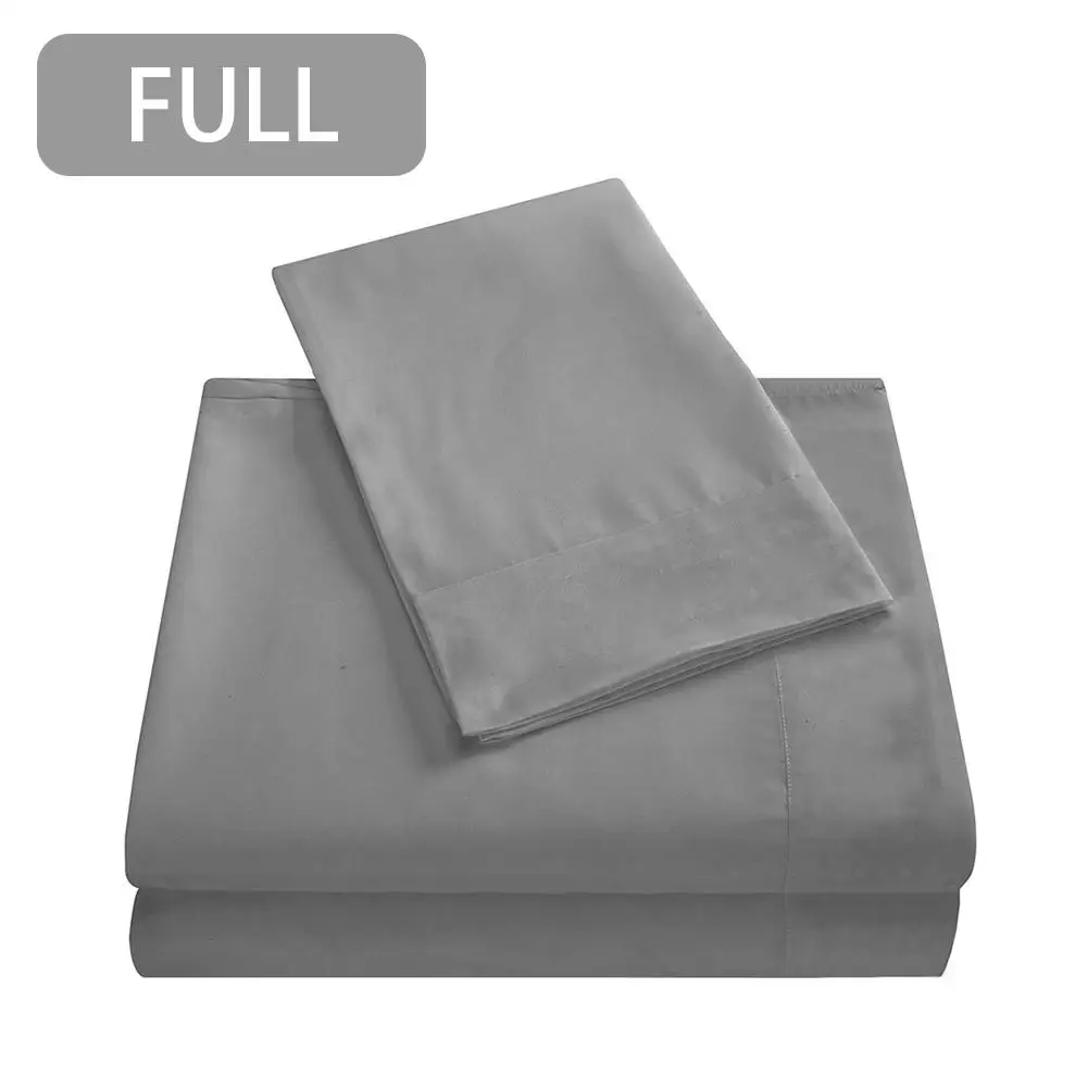 Gray 4 шт. постельное белье класса люкс плоский лист комплект тканевых наволочек дышащие охлаждающие листы антиаллергические постельные принадлежности для отеля серый - Цвет: Gray