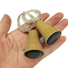 BEIAIDI 10 шт./лот 1 м 10 светодиодный медный провод на солнечных батареях Светодиодный светильник-струна Бутылка пробка затвор свет гирлянда DIY Ваза бутылки Вечерние