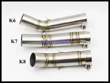 PHULEOVEO Stainless Steel Motorbike Motorcycle Exhaust Pipe Muffler Link Pipe Mid Pipe for GSXR600 GSXR750 K6 K7 CBF500 2004 K8