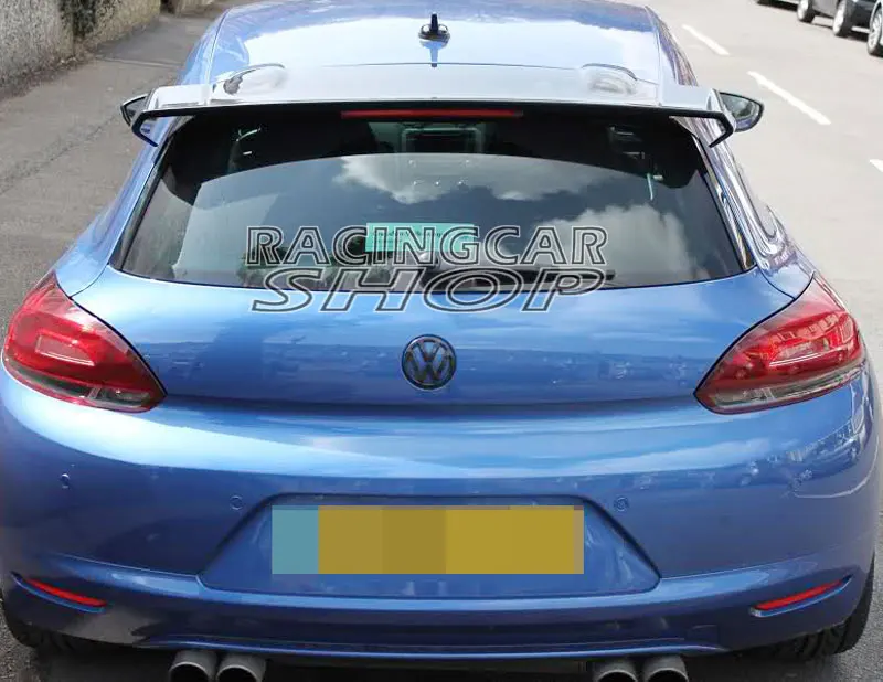 Real Carbon Fiber Vortex Style Rear Roof Spoiler Huge Wing Wide Lip For Volkswagen VW Scirocco 2010-2013