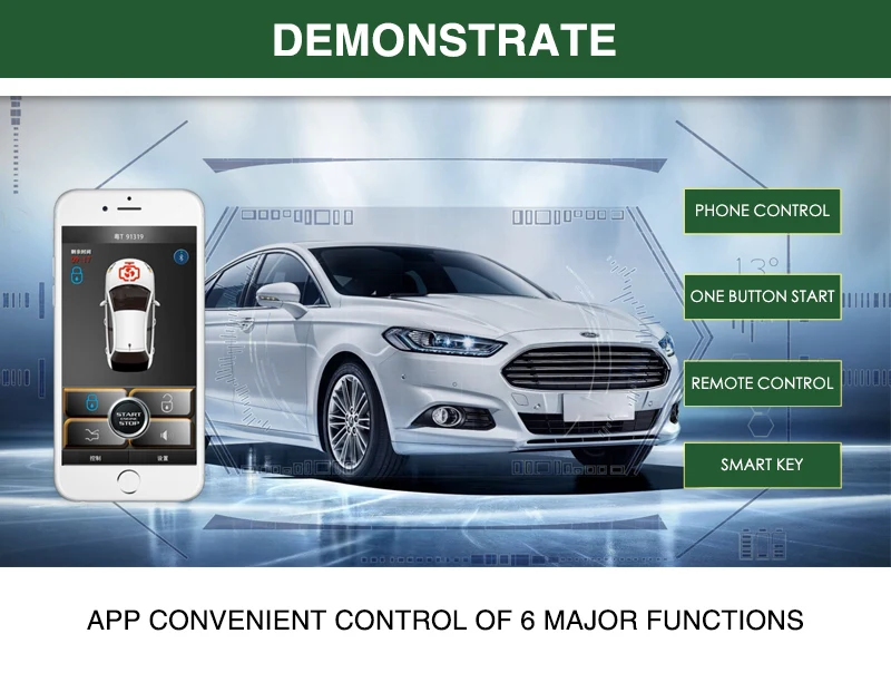 Автомобильные аксессуары смартфон автоматический индукционный контроль автомобиля, один ключ функция запуска один ключ Запуск противоугонная система