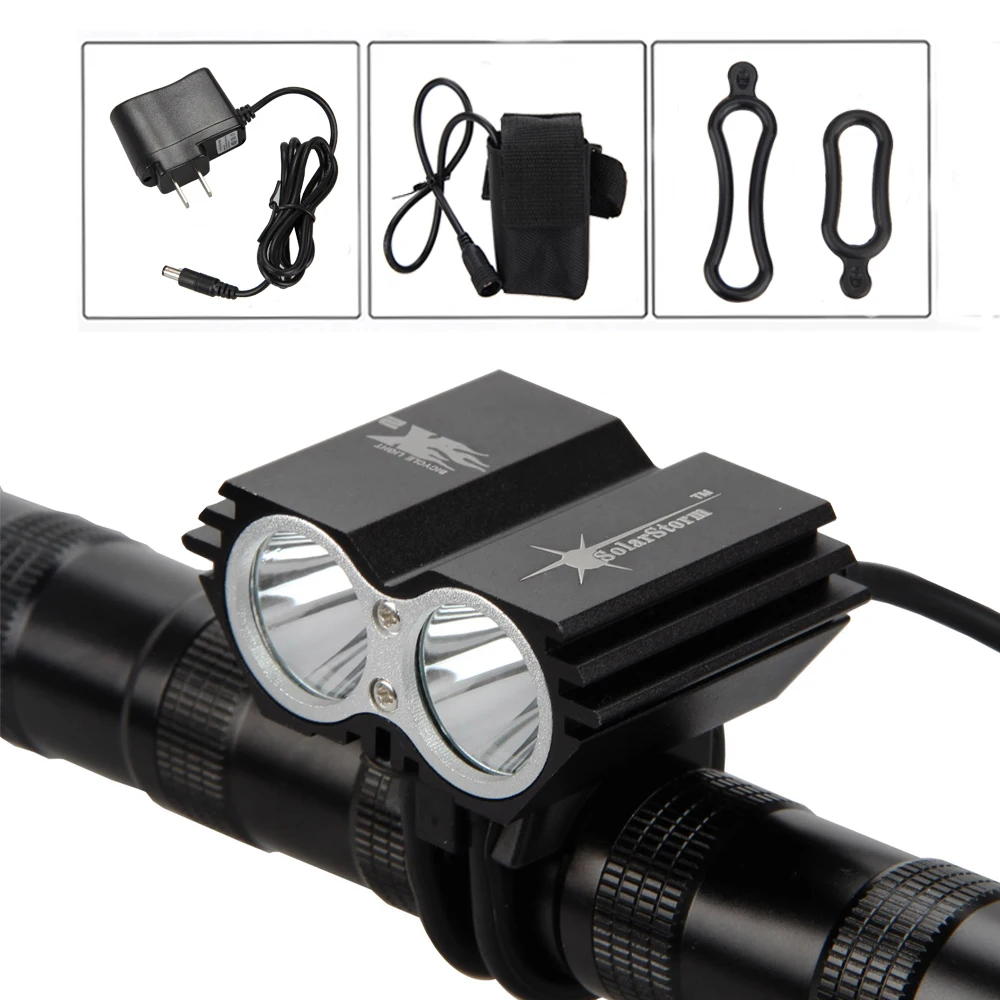

SolarStorm X2 Torch Light 5000Lumens 2x XM-L U2 LED Bicycle Cycling Light Bike Headlamp Night Riding Outdoor Bicycle Accessories