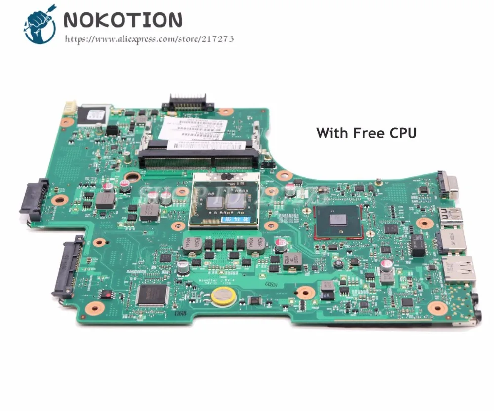 NOKOTION V000218080 V000218010 основная плата для Toshiba Satellite L650 L655 материнская плата для ноутбука HM55 UMA MB DDR3 Бесплатный процессор