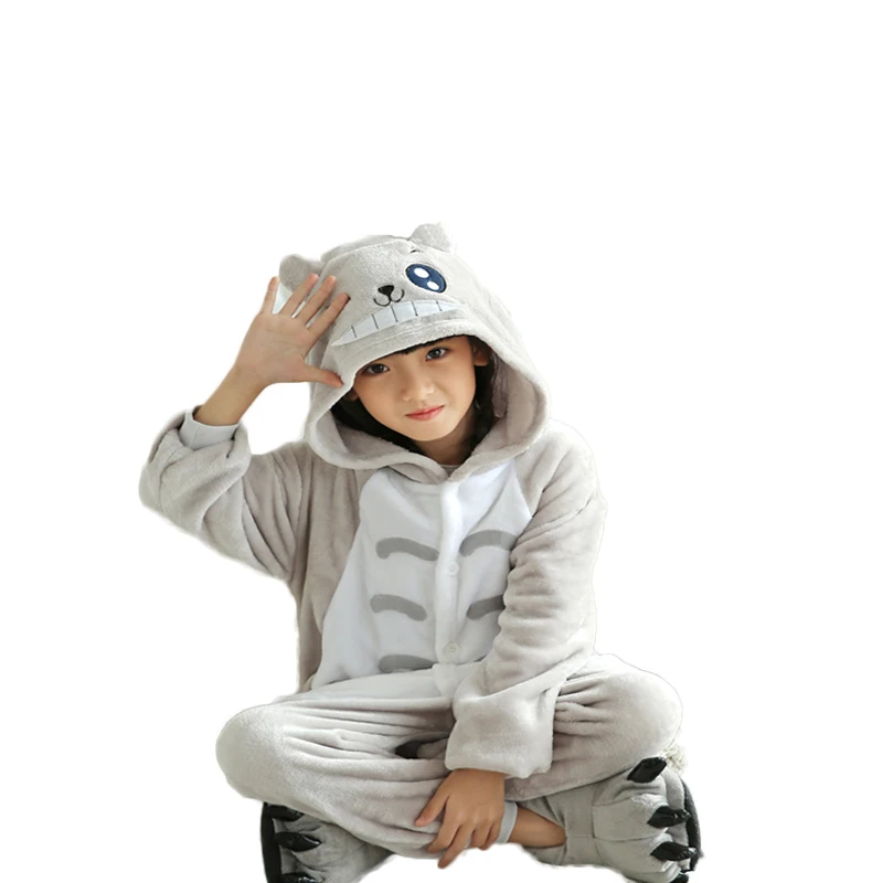 Winter-Baby-boys-sleepwear-Totoro-christmas-pajamas-for-girls-Flannel-Animal-Pajamas-Kid-warm-Pajama-sets (2)