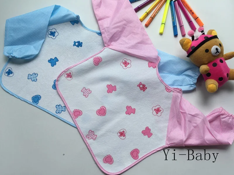 12pcs-set-yb15002-baby-waterproof-bib-painting-clothes-burp-cloths-big-bibs-baby-bib-kids-art-smock-free-shipping