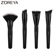 Zoreya Brand 4piece set Super women Foundation make up brushes set Professional Flat contour makeup brush