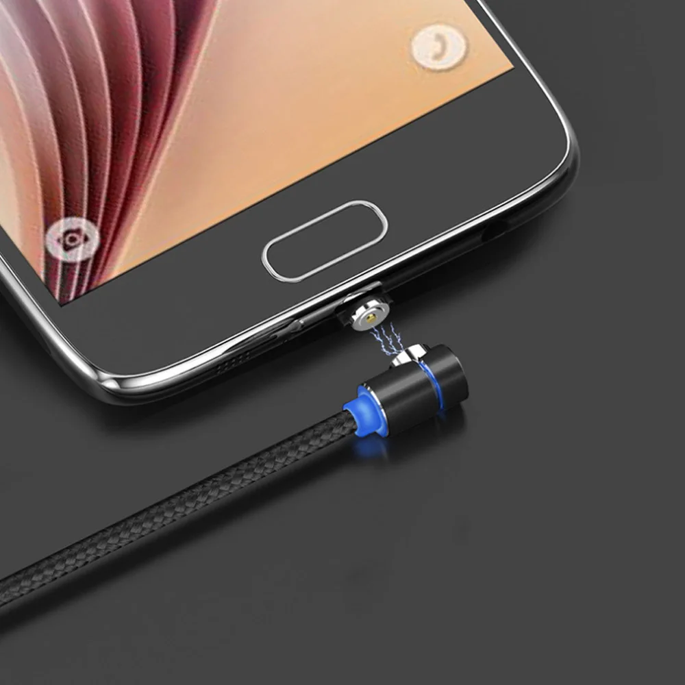Светодиодный магнитный кабель USB для iPhone X Xr Xs Max Micro USB кабель type c Быстрый Магнитный usb-кабель для зарядки samsung S9 Xiaomi