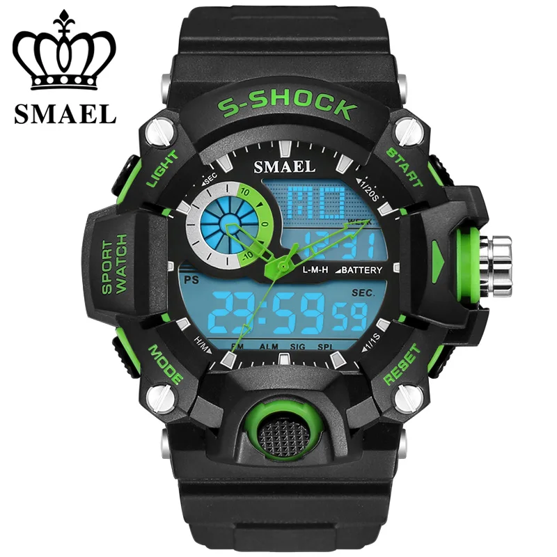 Watch SMAEL 2137 Big Dial Shock Military Sport Watches For Men PU Watch Strap Waterproof Dual Time Digital-Watch relojes hombre Watch SMAEL 2137 Big Dial Shock Military Sport Watches For Men PU Watch Strap Waterproof Dual Time Digital-Watch relojes hombre