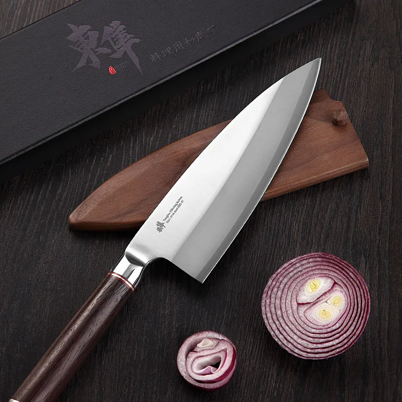 Японский Нож для головы рыбы Deba, нож для лосося, сашими, суши, для приготовления филе, ножи для суши, Кливер, лосось, мелкий пилинг - Цвет: 180mm Deba