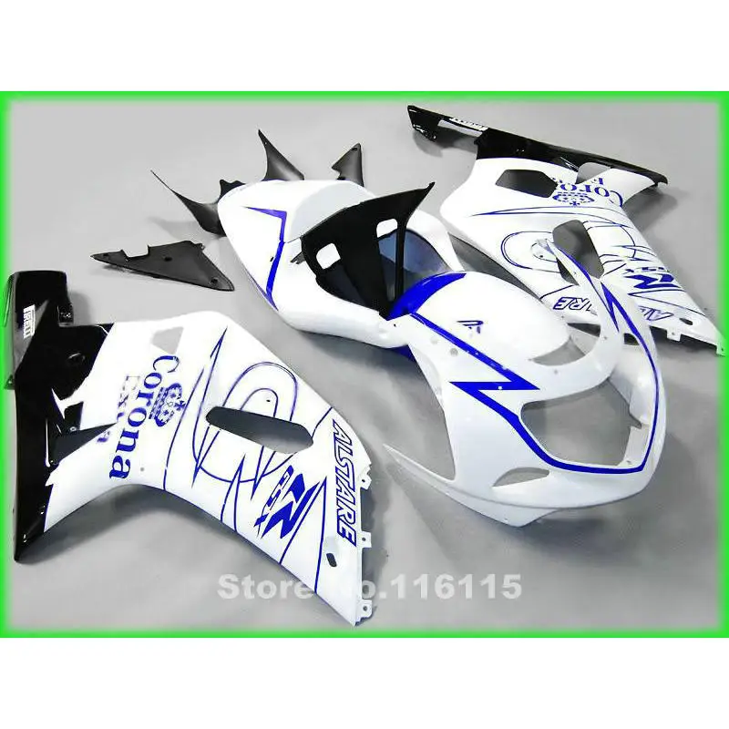 Customize body kit for SUZUKI GSXR600 750 K1 K2 2001 2002 2003 white