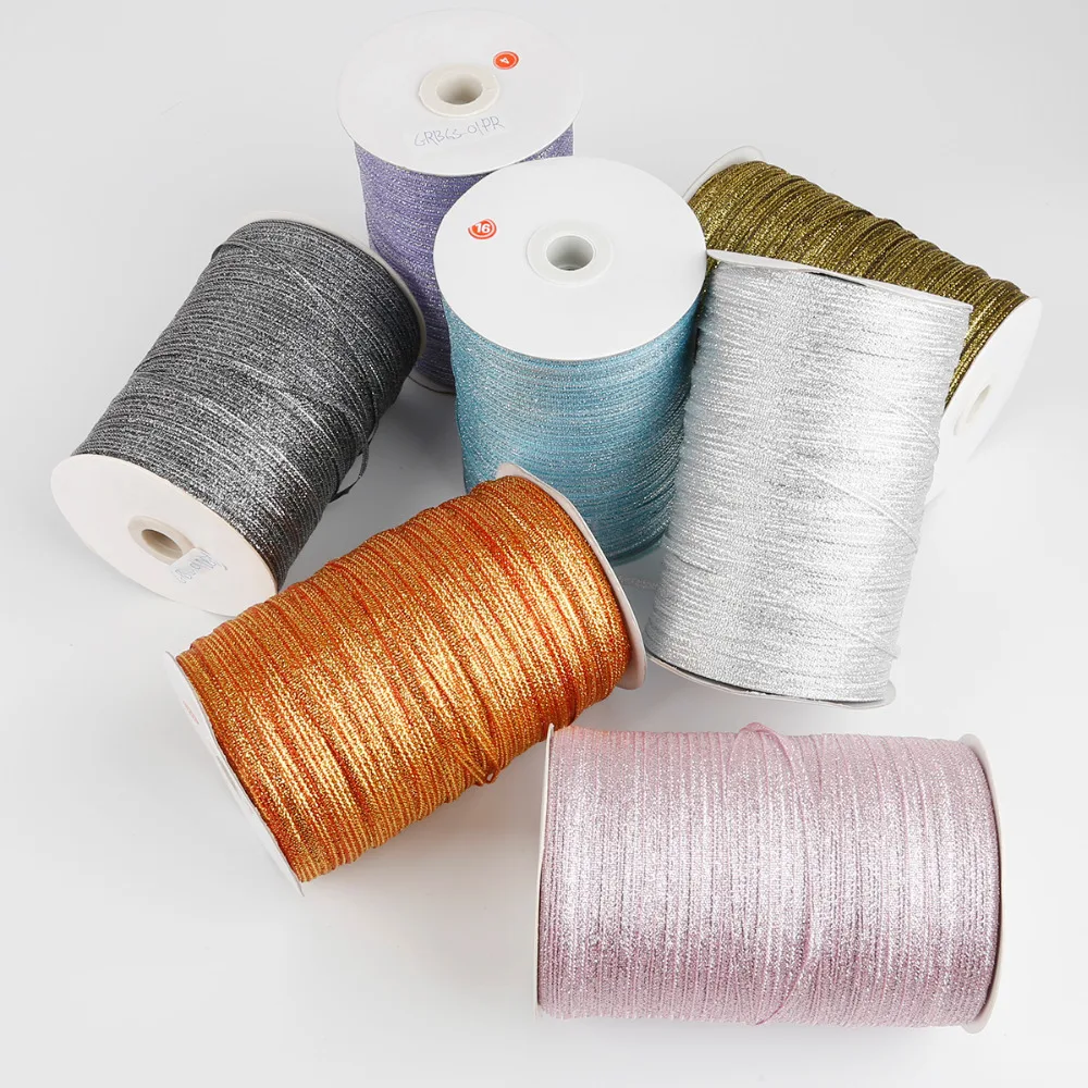 

New Arrival 20 Yards 3mm width glitter ribbon gift packing belt wedding party Christmas embellishment ribbon sewing accessories