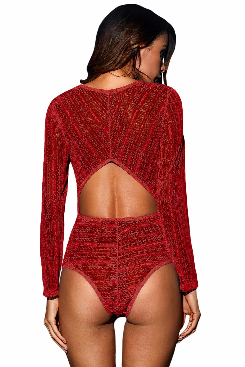 Red-Deep-V-Neck-Long-Sleeve-Bodysuit-with-Open-Back-LC32191-3-2