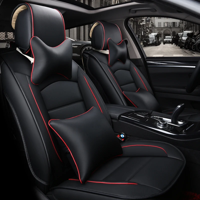 

New Luxury PU Leather Auto Universal Car Seat Covers Automotive Seat Covers for Mitsubishi Pajero ASX Lancer SPORT EX Zinger