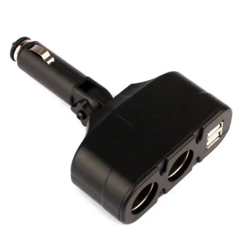 

2 Way Socket Splitter Car Cigarette Lighter Charger Adapter 12V 2 USB