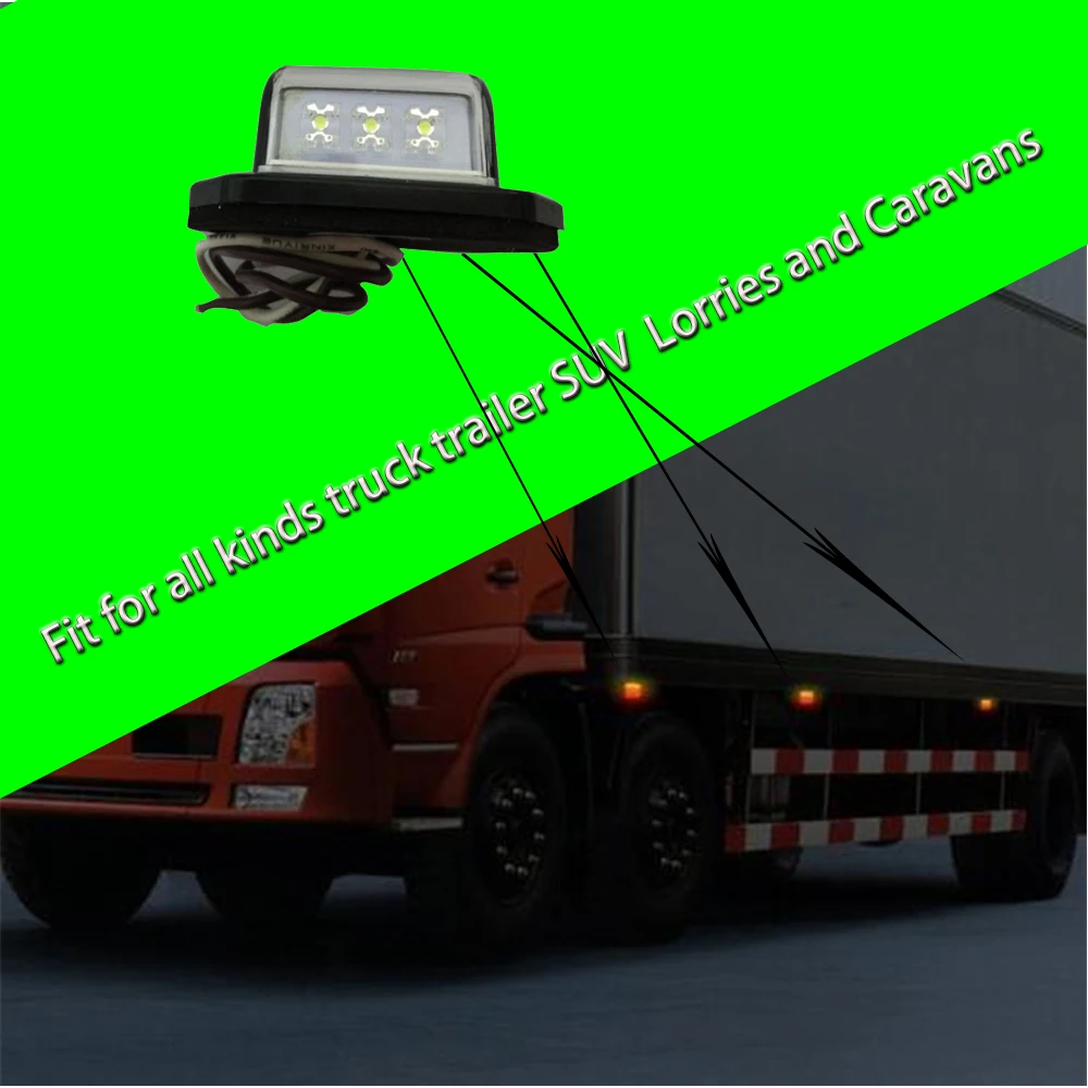 1pc X dahosun Car Led License Plate Light for 12V 24V Rear Tail Truck Lorry Trailer Caravan | Автомобили и мотоциклы