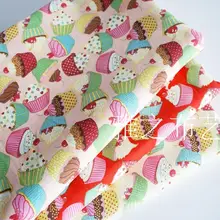 90*143 см Прекрасный кремового цвета кекс торт десерт лоскутное полотно ткани для ткани Дети Домашний текстиль школьная сумка для вышивание