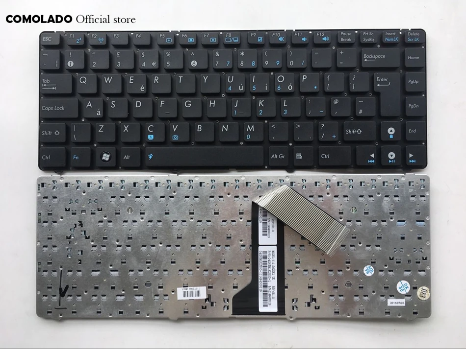 Британская клавиатура для ASUS K46 K46CA K46CB K46CM S46C черный без рамки ноутбук британская
