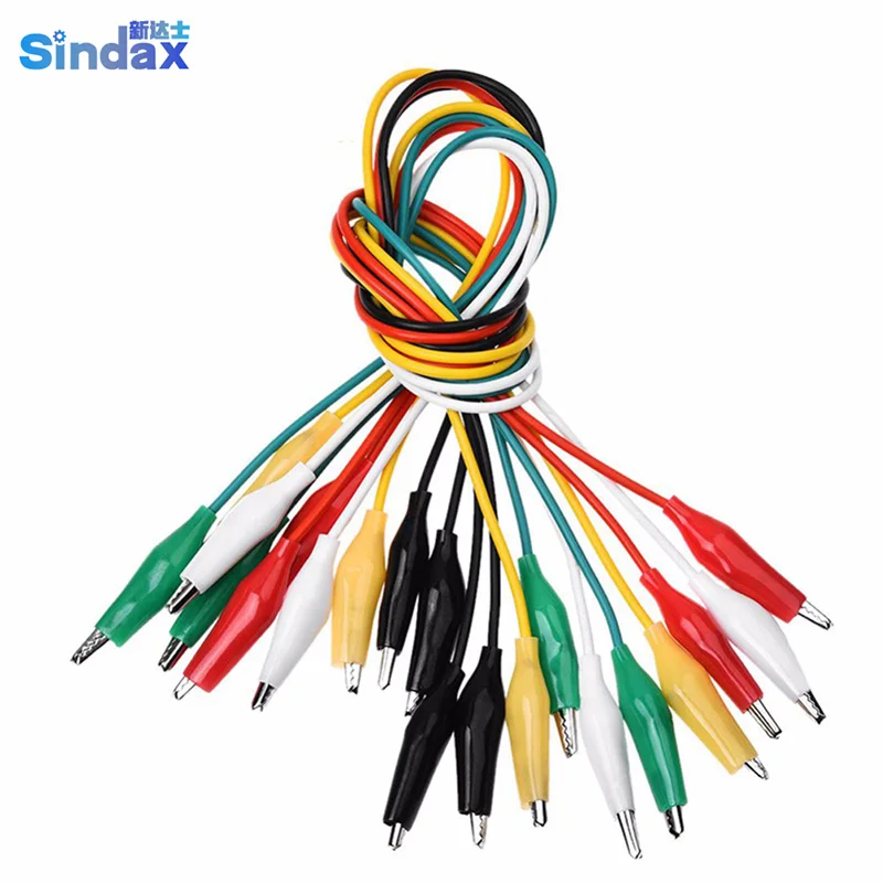 

Sindax Alligator Clips Electrical DIY Test Leads Alligator Double-ended Crocodile Clips Roach Clip Test Jumper Wire 10PCS/Set