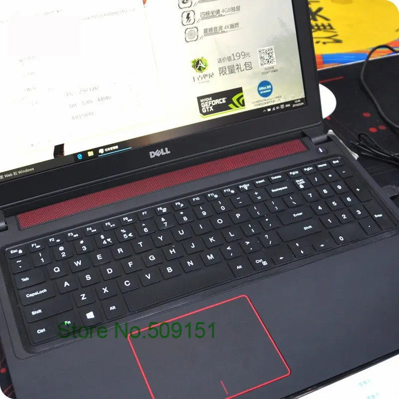 Силиконовая клавиатура кожного покрова для Dell G3 15/17 G5 15 G7 15 серии 15," G3 G3579 G5 G5587 17,3" Dell G3 17 G3779 игровой ноутбук