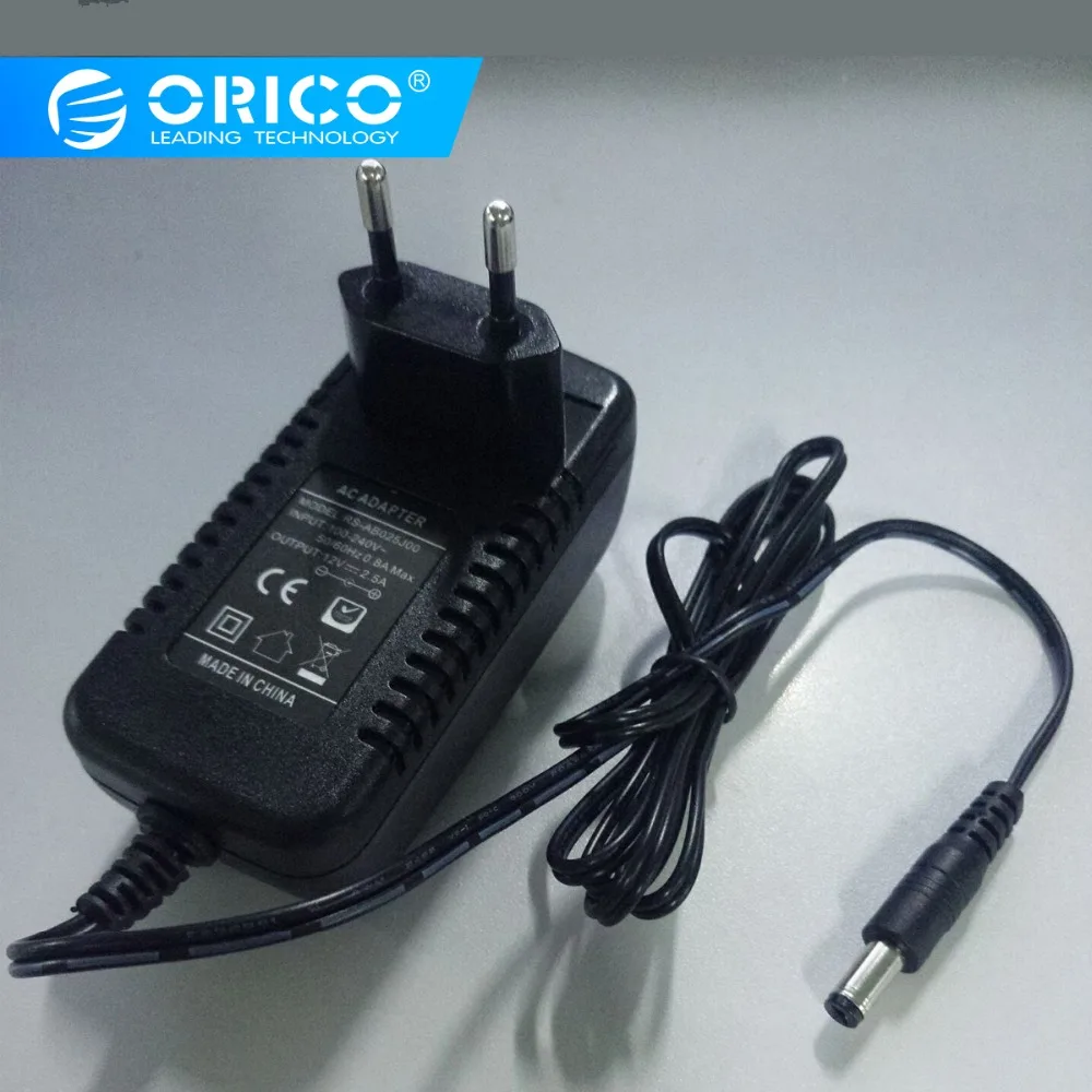 ORICO 100 240 V AC à DC adaptateur secteur 12 V 2.5A 5.5 mmconvertisseur adaptateur alimentation 30 W adaptateur universel chargeur mural EU/AU/UK/US prise|Adaptateurs AC / DC| | -