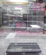 Jiaying Pets folding stainless steel three cat cages cage size number