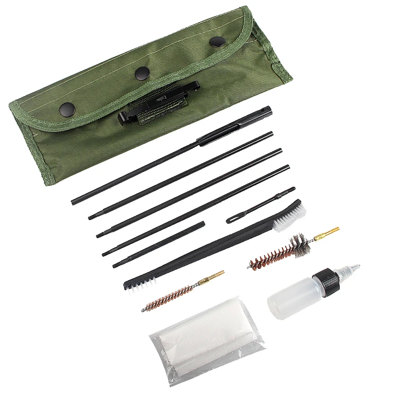Gun Brushes Cleaning Set Tool For 5.56mm, 20 - 25 Caliber etc Rifle Pistol Shotgun Gun Cleaner Kit Hunting Accessory RL37-0034-02