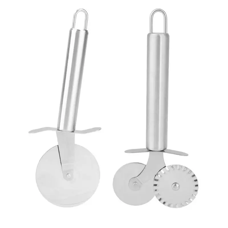 Roller Pizza Knife Cutter Pastry Pasta Stainless Steel Dough Crimper Wheel Rolling Slicer Pastry Cutting kitchen Baking Tools