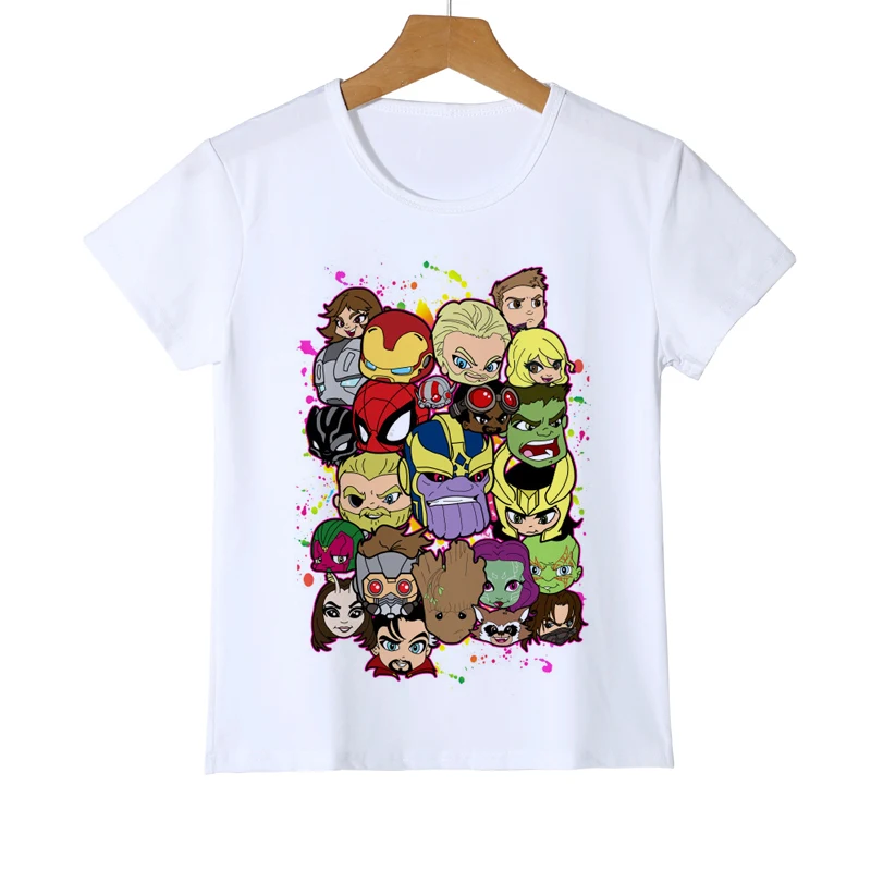Футболка для мальчиков и девочек с забавным 3D принтом Железного человека Детская футболка с Мстителями Железным человеком футболка с короткими рукавами для подростков suprehero Y8-9 - Цвет: 5