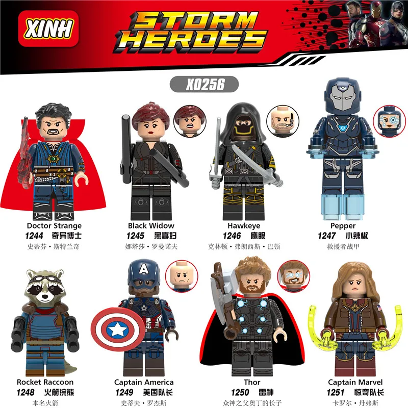 Супергерои lEGOED Мстители Marvel: Infinity War Thanos IronMan caption America Blackwidow Rocket rockon игрушечные