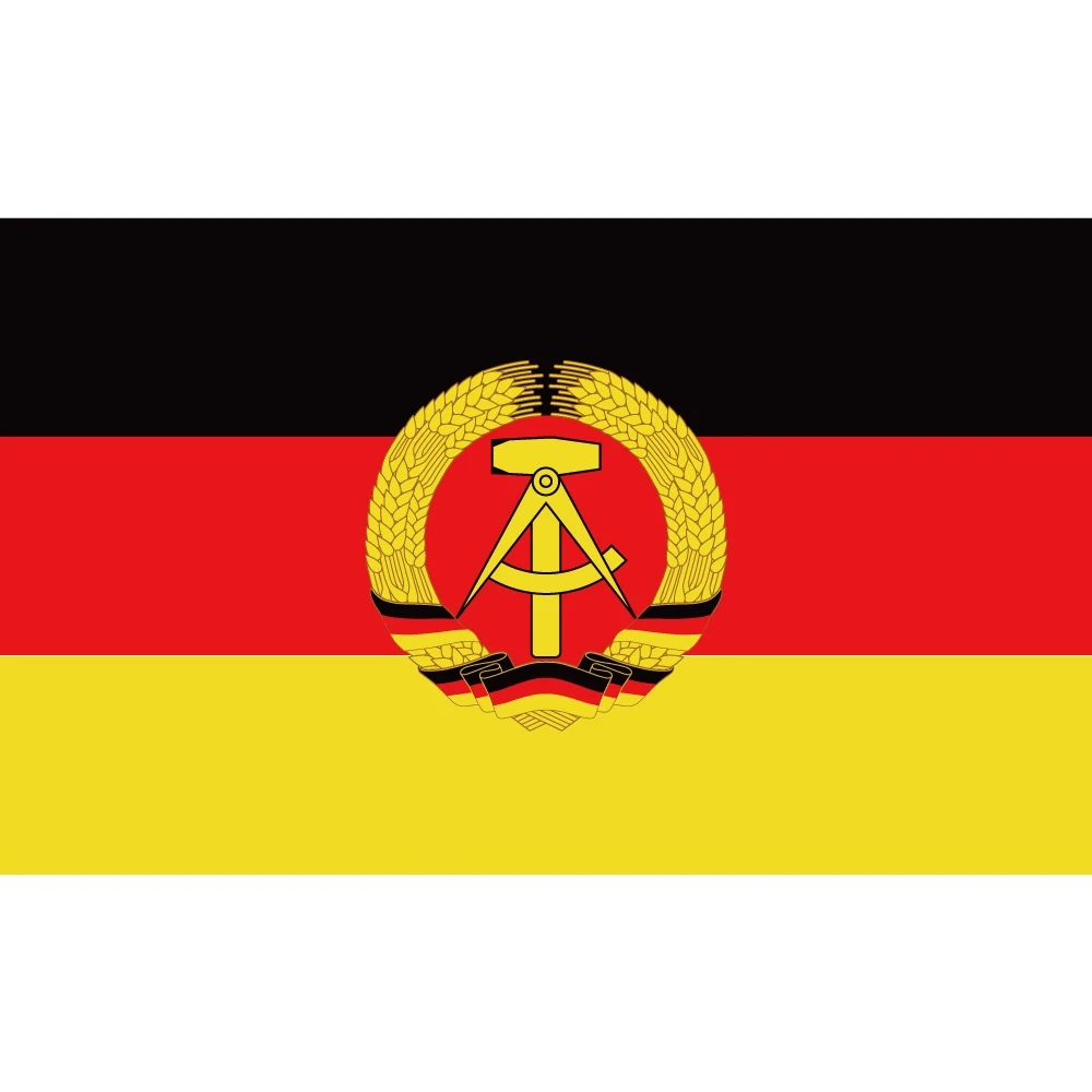 

East Germany Flags and Banners 90*150cm (3*5ft) / 60*90cm / 40*60cm Democratic Republic GDR & German Flag of Decoration
