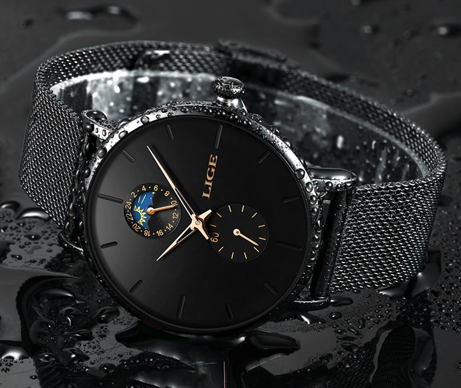 Superior de Luxo à Prova Relógio de Pulso Relógio de Quartzo Lige Womens Relógios Marca Dwaterproof Água Relógio Moda Senhoras Aço Inoxidável Ultra-fino Casual 17 Relógios femininos