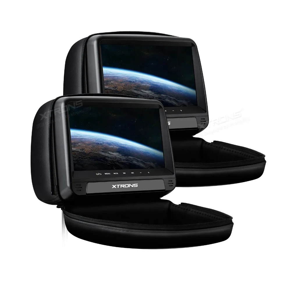 XTRONS 2x9 &quotHD цифровая панель кожаный чехол для подголовника автомобиля DVD плеер Auot