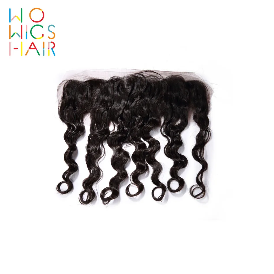 

WoWigs Hair Deep Wave Lace Frontal Remy Hair Natural Color 100% Human Hair Free Shipping