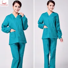 Одежда для мытья рук Хирургическая Одежда с длинными рукавами кисть для рук Одежда для полости рта аптека набор одежды для работы врача V воротник