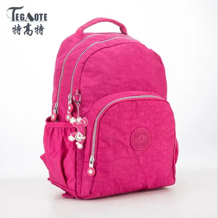 TEGAOTE маленький рюкзак для девочек-подростков Mochila женский рюкзак женский однотонный нейлоновый Повседневный Женский Рюкзак Студенческая сумка Sac A Dos - Цвет: 6