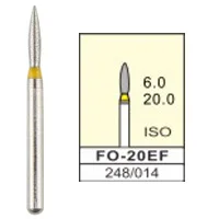 

12PCS Dental Diamond Bur FG Flame Ogival Polishing Type Bur For NSK Style High Speed Air Turbine FO-20EF,FO-40EF,FO-41EF,FO-42EF