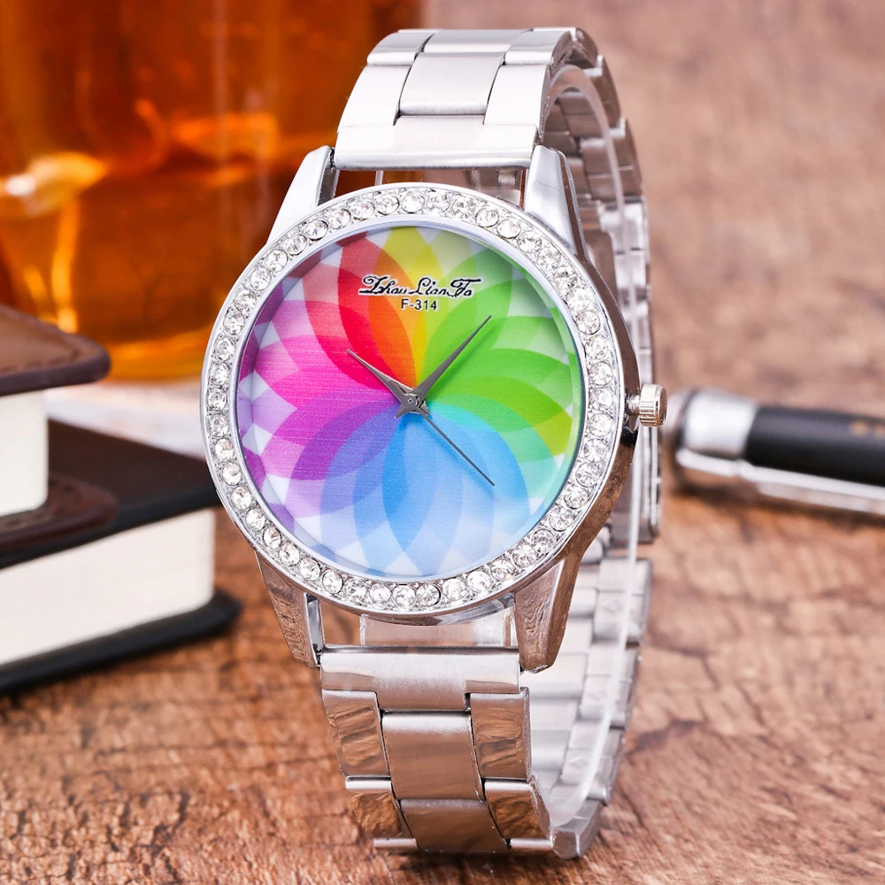 2018 г. новые женские часы темперамент Модные мужские женские серебряные часы стали женщины бизнес Пара часы Кварцевые наручные часы