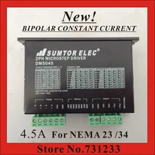 New! CNC Stepper Motor Driver DM5045 For NEMA 17/23/34 Stepper Motor PWM Constant Current 1.0-4.5A DC24-50V 256 Subdivison stepper motor driver jb860m ac18 80v dc24 110v 6 0a 256microstep for cnc router mill cnc stepper controller kit