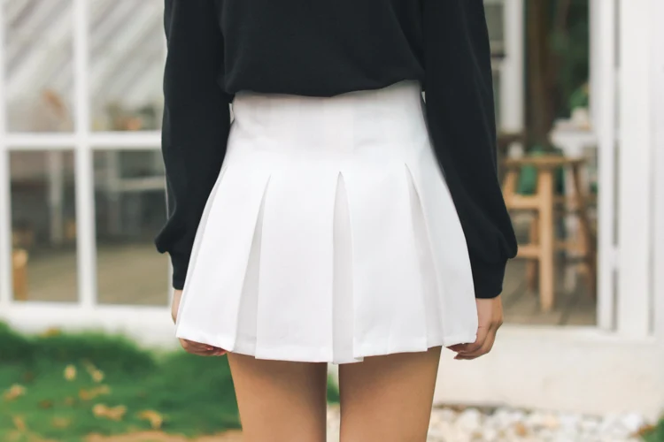 Женская плиссированная юбка в Стиле Лолита Harajuku Kawaii милые юбки с вышивкой Милая Мини школьная форма Saia Faldas Дамская Jupe SK6683
