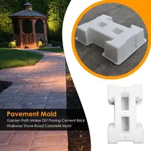 DIY Garden Path Maker Mold Paving Mold Home Courtyard Concrete Cement Brick Walkway Driveway Stone Road Mold Pavement Tool