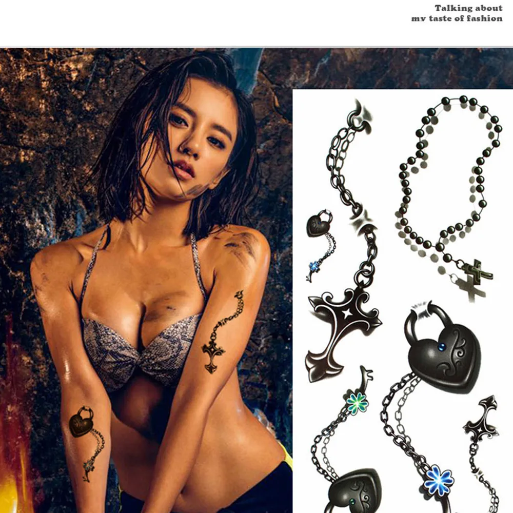 36 SheetsLot Beautiful Body Art Beauty Makeup Cool Waterproof Temporary Tattoo Stickers Henna Tattoos Halloween Girls And Men (28)