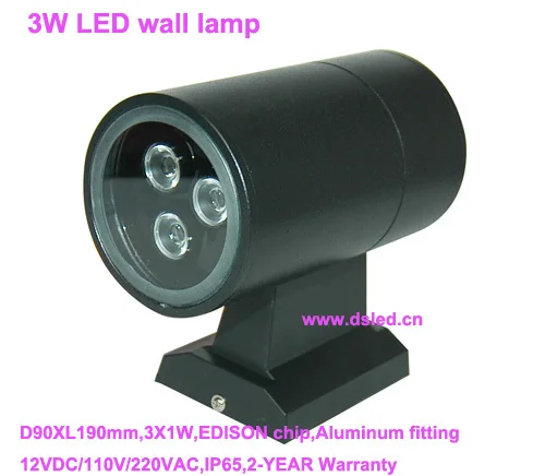 

Free shipping ! Good quality,high power 3W outdoor LED wall spotlight, LED uplight,LED porch light,EDISON Chip,DS-08-12-3W,220V