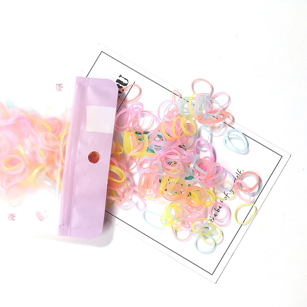 Chyko 450 шт/1 упаковка Детские Одноразовые эластичные детские ленты для волос TPU держатель волос Резиновая женская повязка для головы галстук резинка аксессуары для волос