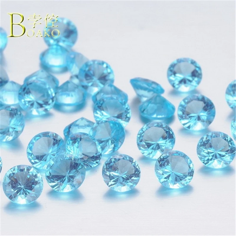 BOAKO 100pcs/pack Zircon Stone Mixed Color Birthstone Crystal Cubic Zirconia Stone Beads For DIY Jewelry Making Accessory B5