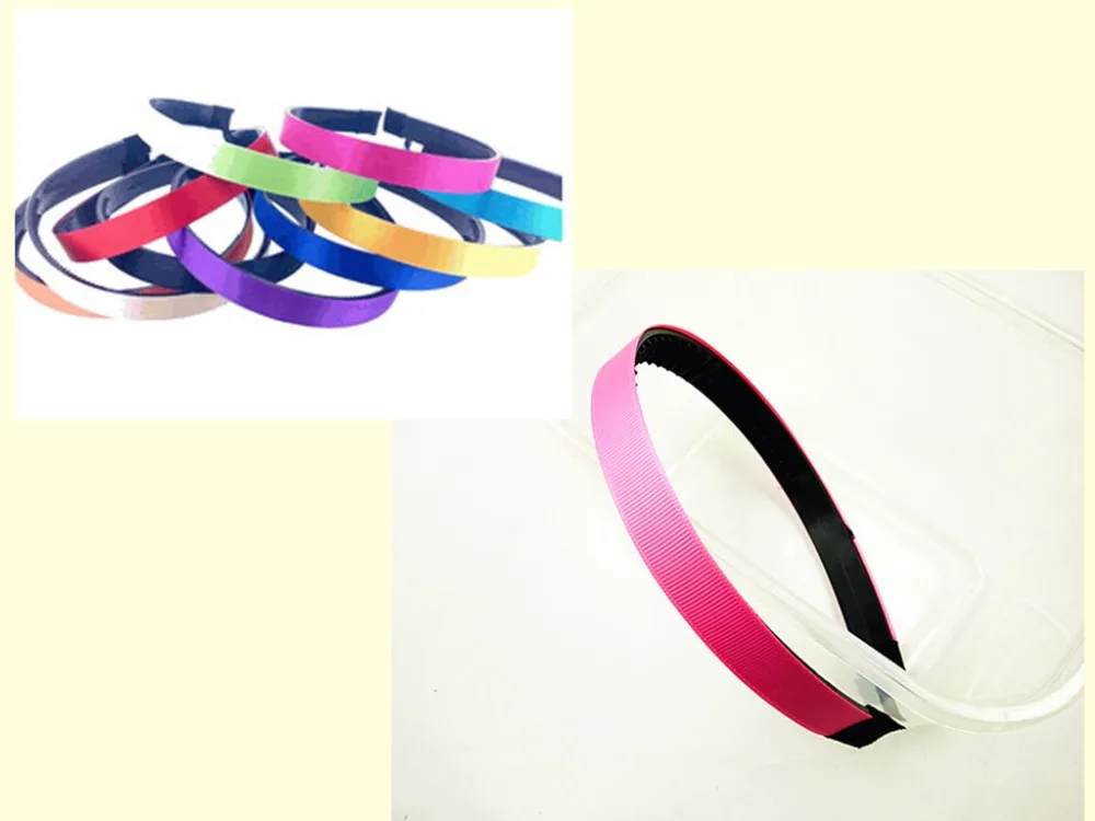 

30pcs 15mm grosgrain Ribbon Lined plastic Black /white Headband with Teeth Headwear Headdress