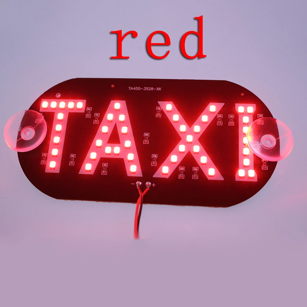 Leadtops 1 шт. такси ВОДИТЬ автомобиль ветрового стекла кабины индикаторная лампа знак синий светодиод лобовое стекло такси 1210 SMD 45 свет аксессуары 12 В AC